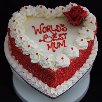 Heart shape red velvet cake for mother's day Mothers Day Special Delivery Jaipur, Rajasthan